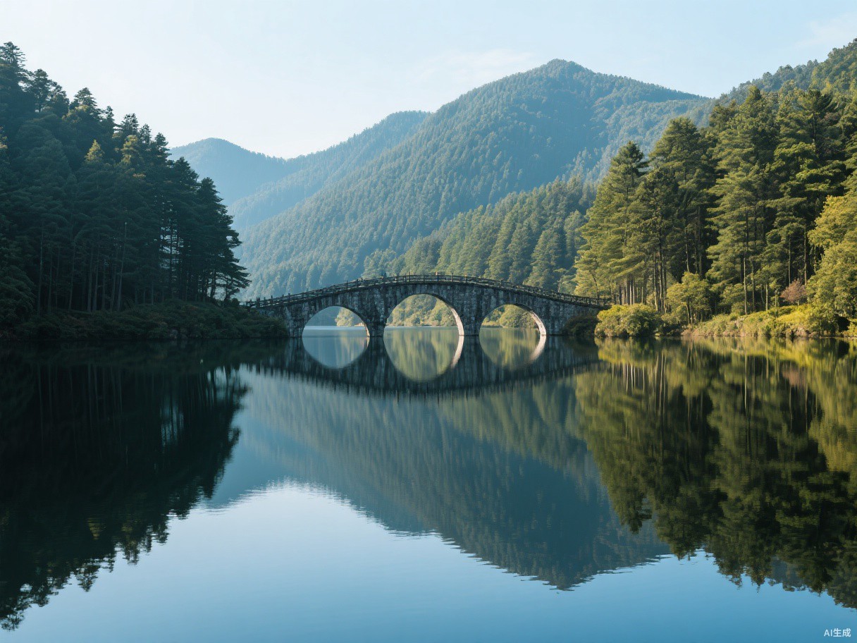 庐山芦林湖风光