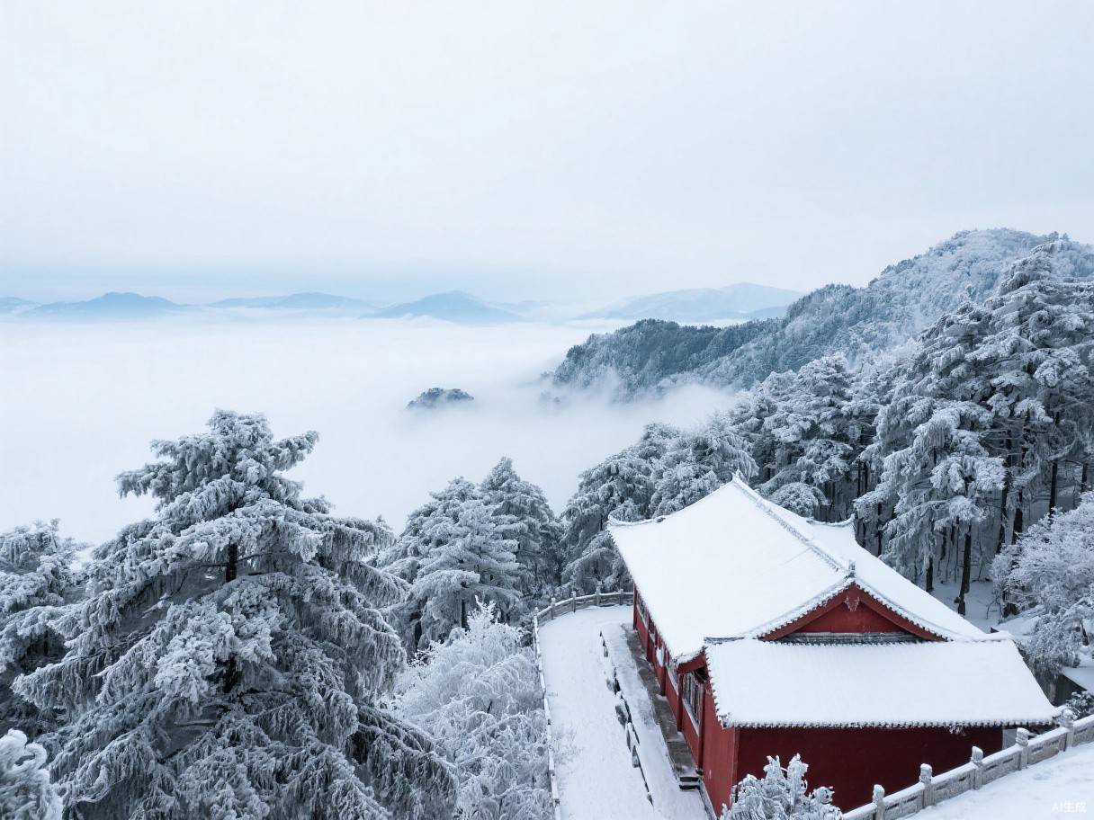 冬日庐山别样美：雾凇雪凇迎来最佳观赏期